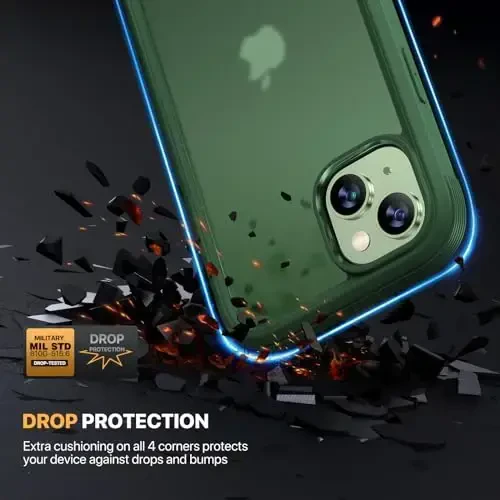 Diaclara Designed for iPhone 15 Case, Full Body Rugged Case with Built-in Touch Sensitive Anti-Scratch Screen Protector, with Camera Lens Protector for iPhone 15 6.1