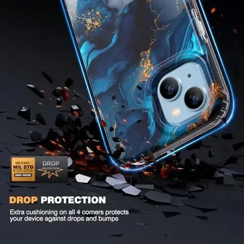 Diaclara Designed for iPhone 15 Case, Full Body Rugged Case with Built-in Touch Sensitive Anti-Scratch Screen Protector, with Camera Lens Protector for iPhone 15 6.1