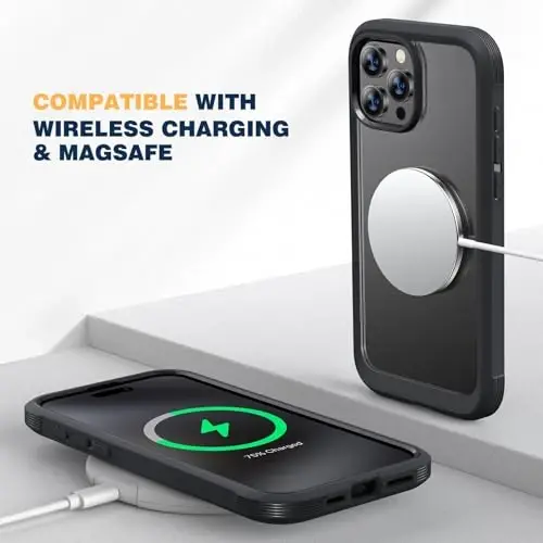 Diaclara Designed for iPhone 15 Pro Case, [Military-Grade Drop Proof] Full-Body Bump Case with Built-in Shockproof Screen Protector, [Camera Lens Protector] Phone Cover for iPhone 15 Pro 6.1