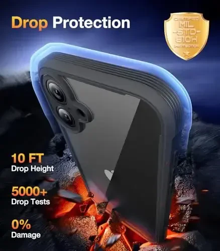Diaclara Designed for iPhone 16 Case, Full Body Rugged Case with Built-in Touch Sensitive Anti-Scratch Screen Protector, with Camera Protection for iPhone 16 6.1