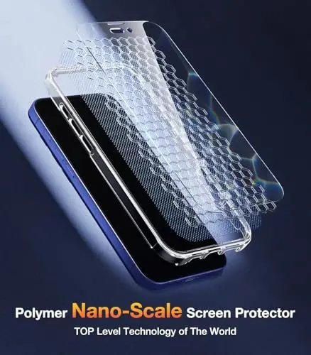 Diaclara Designed for iPhone 16 Plus Case 6.7 Inch,Upgraded [Full Camera Protection] Full Body Rugged Clear Bumper Case w/Built-in Screen Protector for 16Plus,Black - 7