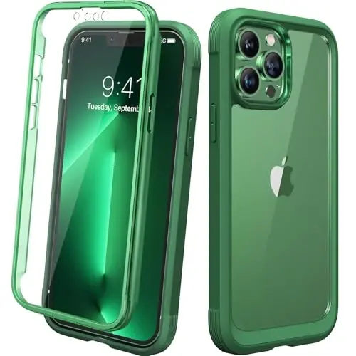 Diaclara for iPhone 13 Pro Max Case, Full Body Rugged with Built-in Touch Sensitive Anti-Scratch Screen Protector, Soft TPU Bumper Case for iPhone 13 Pro Max Case 6.7