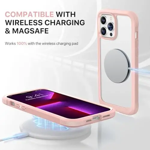 Diaclara for iPhone 13 Pro Max Case, Full Body Rugged with Built-in Touch Sensitive Anti-Scratch Screen Protector, Soft TPU Bumper Case for iPhone 13 Pro Max Case 6.7