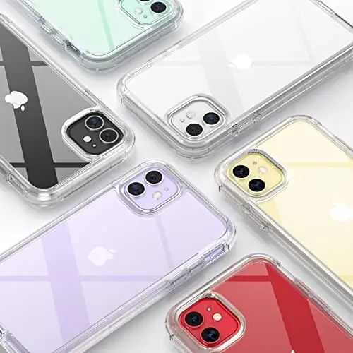 Diaclara Compatible with iPhone 11 Case, Full Body Rugged with Built-in Touch Sensitive Anti-Scratch Screen Protector, Soft TPU Bumper Case Clear Compatible with iPhone 11 6.1