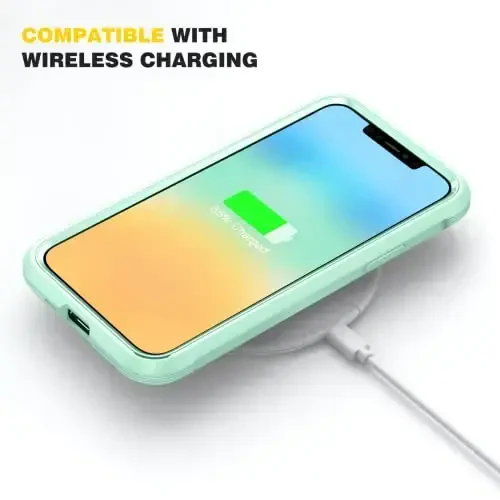 Diaclara iPhone 11 uchun mos keladigan g'ilof, o'rnatilgan sensorli tirnalishga qarshi ekran himoyachisi bilan to'liq korpusli, yumshoq TPU bamperli g'ilof iPhone 11 6.1