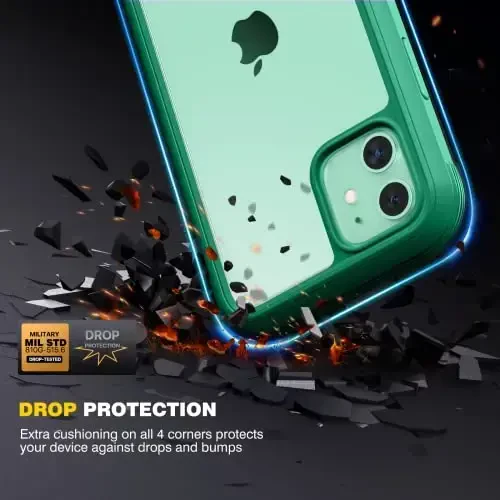 Diaclara iPhone 11 uchun mos keladigan g'ilof, o'rnatilgan sensorli tirnalishga qarshi ekran himoyachisi, yumshoq TPU bamperli shaffof g'ilof iPhone 11 6.1