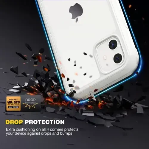 Diaclara iPhone 11 uchun mos keladigan g'ilof, to'liq korpusli, o'rnatilgan sensorli tirnalishga qarshi ekran himoyachisi, yumshoq TPU bamperli g'ilof iPhone 11 6.1