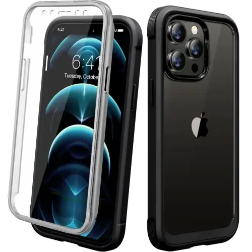 Diaclara Designed for iPhone 12 Pro Max Case, Full Body Rugged with Built-in Touch Sensitive Anti-Scratch Screen Protector, Soft TPU Bumper Case for iPhone 12 ProMax 6.7