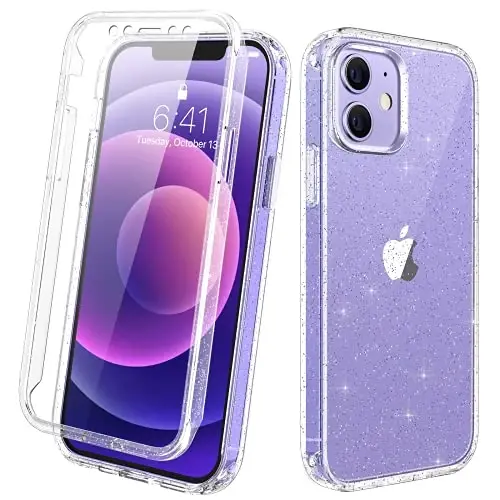 Diaclara Designed for iPhone 12/12 Pro Case, Full Body Rugged with Built-in Touch Sensitive Anti-Scratch Screen Protector, Soft TPU Bumper Case for iPhone 12/12 Pro 6.1