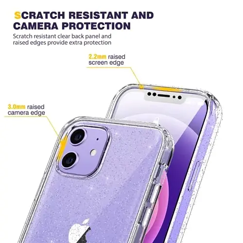 Diaclara Designed for iPhone 12/12 Pro Case, Full Body Rugged with Built-in Touch Sensitive Anti-Scratch Screen Protector, Soft TPU Bumper Case for iPhone 12/12 Pro 6.1