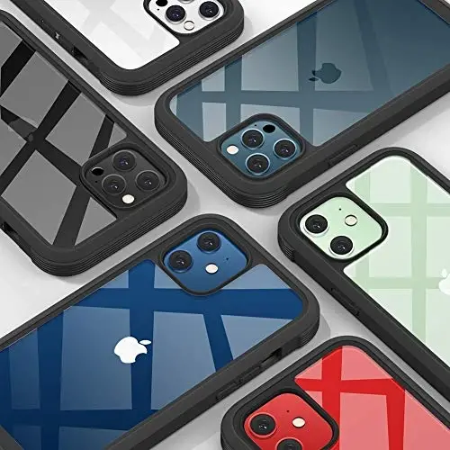 Diaclara Designed for iPhone 12/12 Pro Case, Full Body Rugged with Built-in Touch Sensitive Anti-Scratch Screen Protector, Soft TPU Bumper Case for iPhone 12/12 Pro 6.1