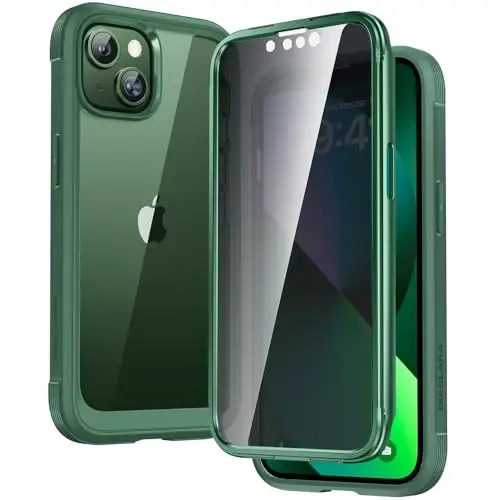Diaclara iPhone 13 Gʻilofi uchun moʻljallangan, Oʻrnatilgan Sezgir Ekran Himoyachisiga ega Toʻliq Tanali Mustahkam, iPhone 13 6.1
