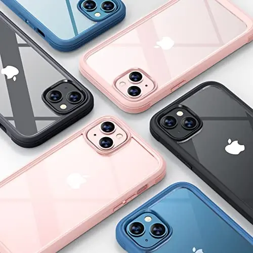 Diaclara Designed for iPhone 13 Case, Full Body Rugged with Built-in Touch Sensitive Anti-Scratch Screen Protector, Soft TPU Bumper Case for iPhone 13 6.1