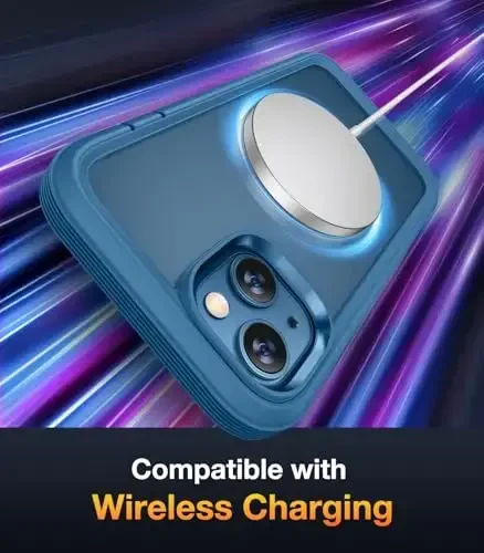 Diaclara iPhone 13 uchun mo'ljallangan g'ilof, o'rnatilgan sensorli tirnalishga qarshi ekran himoyachisi bilan to'liq korpusli, iPhone 13 6.1