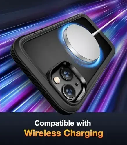 Diaclara iPhone 13 uchun mo'ljallangan g'ilof, o'rnatilgan sensorli tirnalishga qarshi ekran himoyachisi bilan to'liq korpusli mustahkam, iPhone 13 6.1