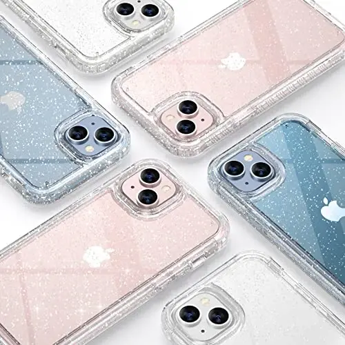 Diaclara iPhone 13 uchun mo'ljallangan g'ilof, to'liq korpusli, o'rnatilgan sensorli tirnalishga qarshi ekran himoyachisi, iPhone 13 6.1
