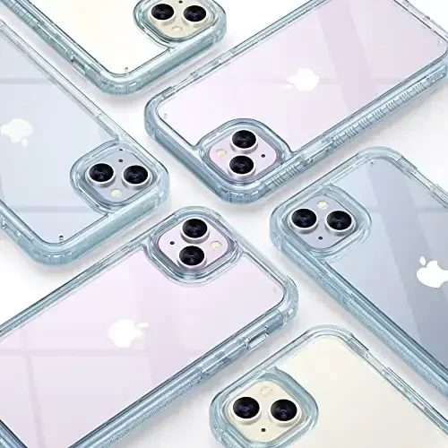 Diaclara iPhone 14 Plus uchun moʻljallangan gʻilof, oʻrnatilgan sensorli tirnalishga qarshi ekran himoyachisi bilan toʻliq korpusli mustahkam gʻilof, iPhone 14 Plus 6,7