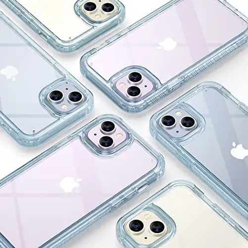 Diaclara iPhone 14 Plus uchun moʻljallangan gʻilof, oʻrnatilgan sensorli tirnalishga qarshi ekran himoyachisi bilan toʻliq korpusli mustahkam gʻilof, iPhone 14 Plus 6,7