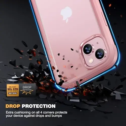 Diaclara Designed for iPhone 15 Case, Full Body Rugged Case with Built-in Touch Sensitive Anti-Scratch Screen Protector, with Camera Lens Protector for iPhone 15 6.1
