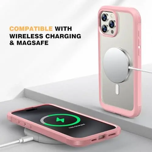 Diaclara Designed for iPhone 15 Pro Max Case, Full Body Rugged with Built-in Touch Sensitive Anti-Scratch Screen Protector, Soft TPU Bumper Case for iPhone 15 ProMax 6.7