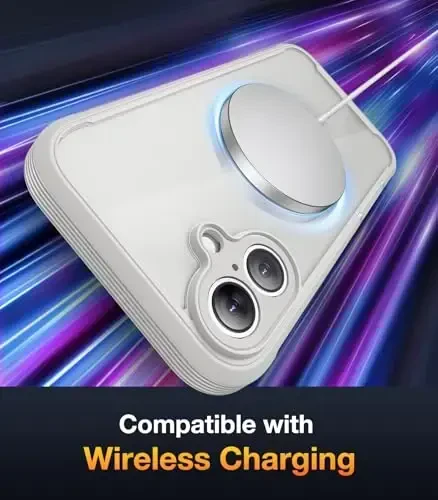 Diaclara iPhone 16 Plus uchun mo'ljallangan g'ilof 6.7 dyuym, yangilangan [To'liq kamera himoyasi] To'liq korpusli g'ilof, o'rnatilgan sensorli tirnalishga qarshi ekran himoyachisi 16 Plus uchun, oq - 4