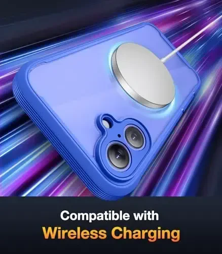 Diaclara iPhone 16 Plus uchun mo'ljallangan g'ilof, o'rnatilgan sensorli tirnalishga qarshi ekran himoyachisi bilan to'liq korpusli mustahkam g'ilof, iPhone 16 Plus 6.7