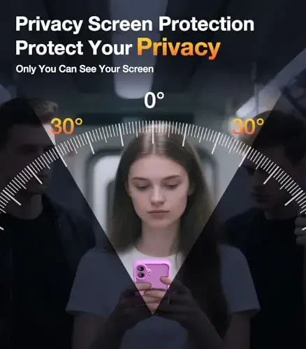 Diaclara iPhone 16 uchun mo'ljallangan g'ilof 6.1 dyuym, yangilangan [To'liq kamera himoyasi] O'rnatilgan maxfiylik ekran himoyachisi bilan to'liq korpusli mustahkam shaffof bamper g'ilofi iPhone 16 uchun, pushti - 4