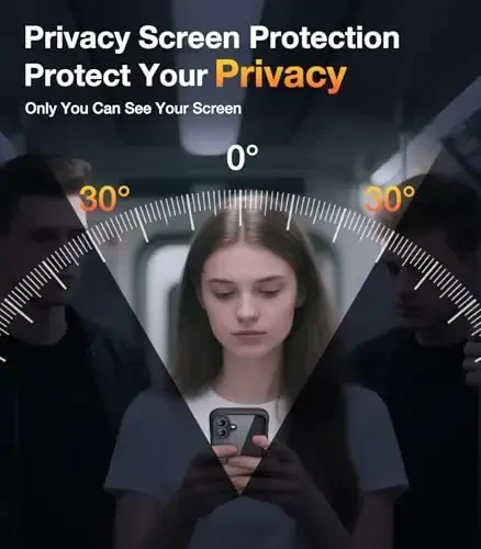 Diaclara iPhone 16 uchun mo'ljallangan g'ilof 6.1 dyuym, yangilangan [To'liq kamera himoyasi] To'liq korpusli mustahkam shaffof bamper g'ilofi iPhone 16 uchun o'rnatilgan maxfiylik ekran himoyachisi bilan, qora - DIACLARA (1)