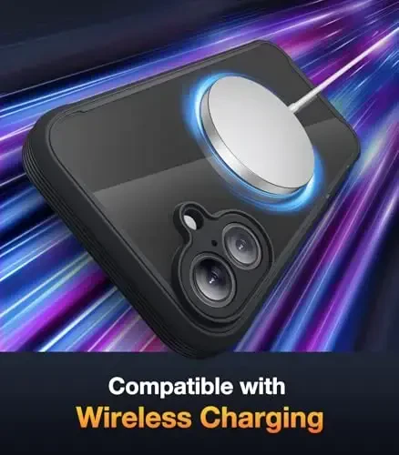 Diaclara iPhone 16 uchun mo'ljallangan g'ilof, to'liq korpusli, o'rnatilgan sensorli tirnalishga qarshi ekran himoyachisi bilan mustahkam g'ilof, iPhone 16 6.1