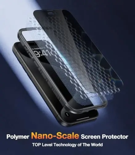 Diaclara Magnetic Designed for iPhone 15 Pro Max Case Full Body Bumper, [Compatible with MagSafe] Military Drop Proof Cover with Built-in Privacy Screen Protector,Black - 4