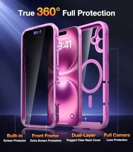 Diaclara Magnetic Designed for iPhone 16 Plus Case 6.7