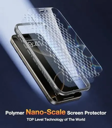 Diaclara Magnetic Designed for iPhone 16 Pro Max Case Full Body Bumper, [Compatible with MagSafe] Military Drop Proof Cover with Built-in Touch Sensitive Anti-Scratch Screen Protector, Gray - 6