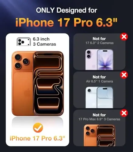 Diaclara Magnetic Designed for iPhone 17 Pro Case 6.3 Inch Full Body Bumper,[Compatible with MagSafe] Military Drop Proof Cover with Built-in Touch Sensitive Anti-Scratch Screen Protector, Clear 