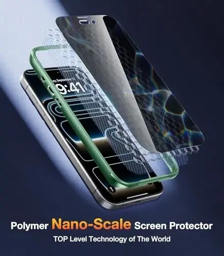 Diaclara Magnetic Designed for iPhone 17 Pro Max Case Full Body Bumper,[Compatible with MagSafe] Military Drop Proof Cover with Built-in Privacy Screen Protector,Green - 1