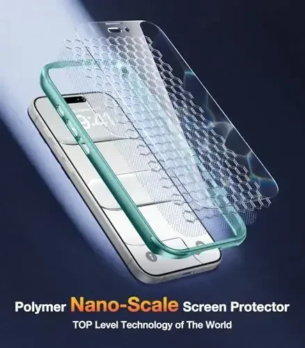 Diaclara Magnetic Designed for iPhone Air Case Full Body Bumper, [Compatible with MagSafe] Military Drop Proof Cover with Built-in Touch Sensitive Anti-Scratch Screen Protector for iPhone 17 Air Green - 6