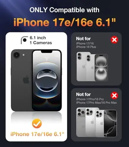 Diaclara Magnetic for iPhone 17e Case & iPhone 16e Case 6.1