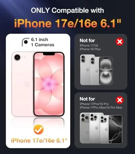 Diaclara Magnetic for iPhone 17e Case & iPhone 16e Case 6.1