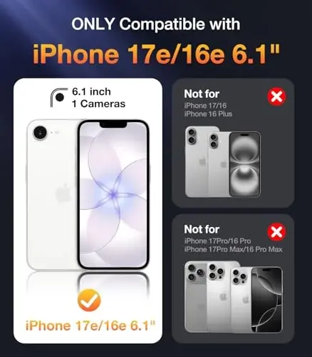 Diaclara Magnetic for iPhone 17e Case & iPhone 16e Case 6.1