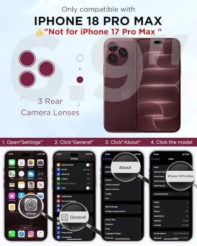 Diaclara Magnetic for iPhone 18 Pro Max Case with Privacy Protector,Black | Full Body Bumper Design, Military Grade Drop Proof, 360° Full Protection, Anti-Spy Privacy Cover, Magnetic Charging Support - Diaclara (1)