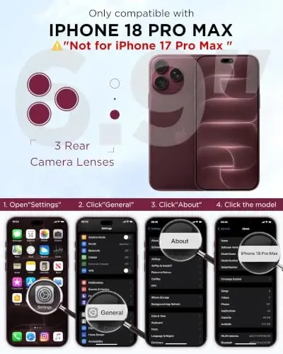 Diaclara Magnetic for iPhone 18 Pro Max Case with Privacy Protector,Grey | Full Body Bumper Design, Military Grade Drop Proof, 360° Full Protection, Anti-Spy Privacy Cover, Magnetic Charging Support - Diaclara (1)