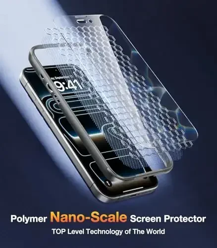 Diaclara Magnetic iPhone 17 Pro uchun mo'ljallangan Full Body Bumper g'ilofi, [MagSafe bilan mos], Harbiy standartlarga javob beruvchi zarbaga chidamli g'ilof, o'rnatilgan sensorli ekranga ega, tirnalishga qarshi himoya, kulrang titan - 6