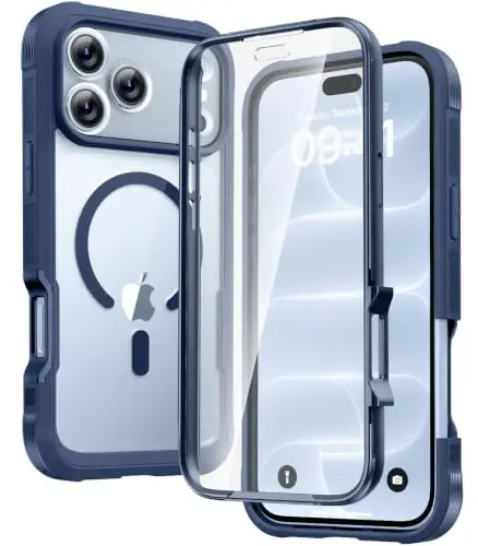 Diaclara Magnetic & Screen Protector for iPhone 18 Pro Max Case,Deep Blue | Fit for MagSafe, Built‑in Anti‑Scratch Touch‑Sensitive Screen Protector, 360° Dual‑Layer Rugged, Mil‑Grade Drop Protection - 1