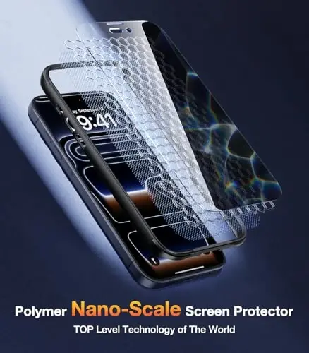 Diaclara Magnetic Designed for iPhone 17 Pro Max Case Full Body Bumper,[Compatible with MagSafe] Military Drop Proof Cover with Built-in Privacy Screen Protector,Black - 5