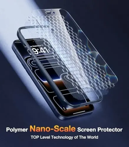 Diaclara Magnetic Designed for iPhone 17 Pro Max Case Full Body Bumper,[Compatible with MagSafe] Military Drop Proof Cover with Built-in Touch Sensitive Anti-Scratch Screen Protector,Deep Blue 