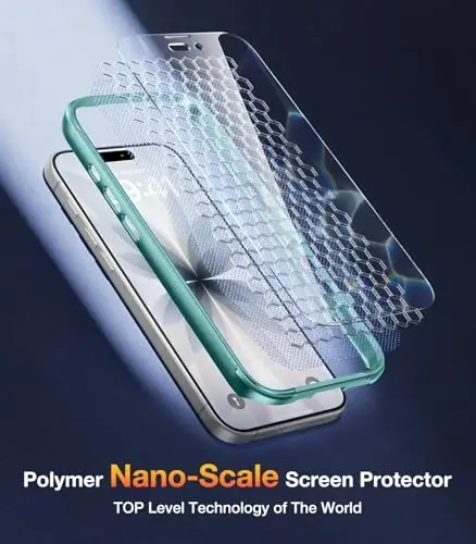 Diaclara Magnetic Designed for iPhone 17 Case 6.3 Inch Full Body Bumper,[Compatible with MagSafe] Military Drop Proof Cover with Built-in Touch Sensitive Anti-Scratch Screen Protector Green - 6
