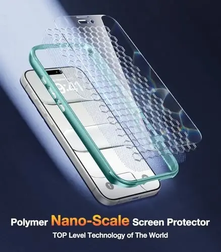 Diaclara Magnetic Designed for iPhone Air Case Full Body Bumper,[Compatible with MagSafe] Military Drop Proof Cover with Built-in Touch Sensitive Anti-Scratch Screen Protector for iPhone 17 Air Green - 6