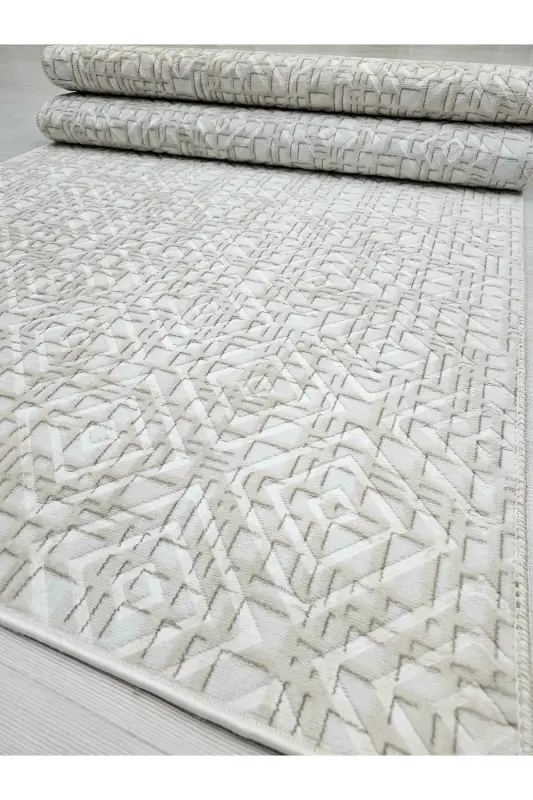 Diamond Kaymaz Taban Oda Koridor Mutfak Halı bej - BEJ - 1