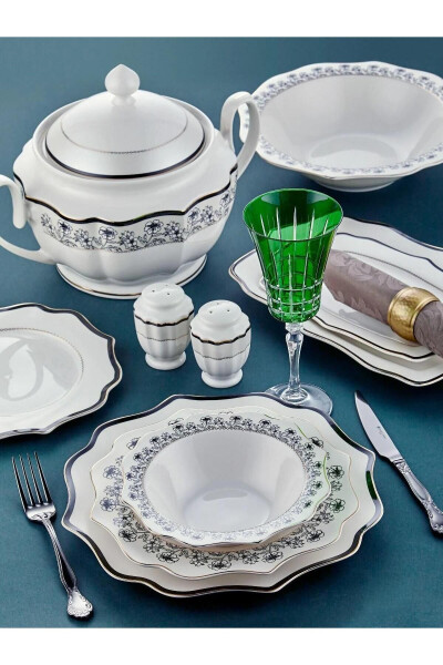 Diana Camelia 60 Piece 12 Person Bone China Dinner Set - 1