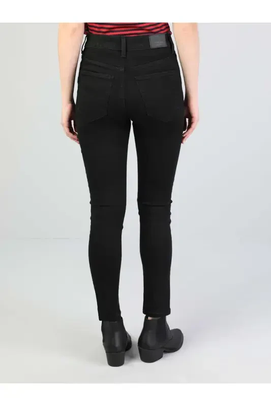 Diana High Waist Skinny Super Slim Fit Black Women's Jeans - 2