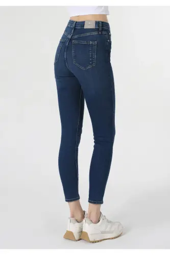 Diana Super Skinny High Waist Slim Leg Blue Women's Jeans - COLIN'S (1)
